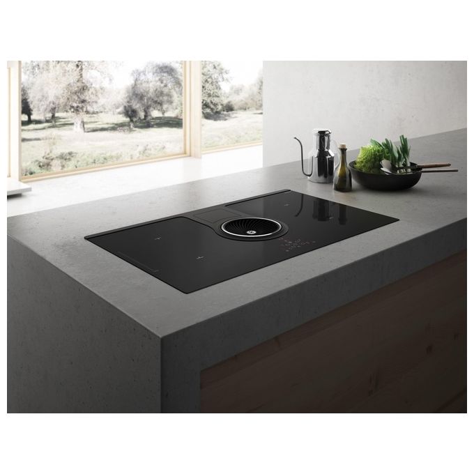 Elica NIKOLATESLA BL-A-830x515 Mix Piano cottura aspirante a Induzione con cappa aspirante integrata 4 zone 83 cm Comandi Touch control 647 m3-h Vetro Nero PRF0120977A