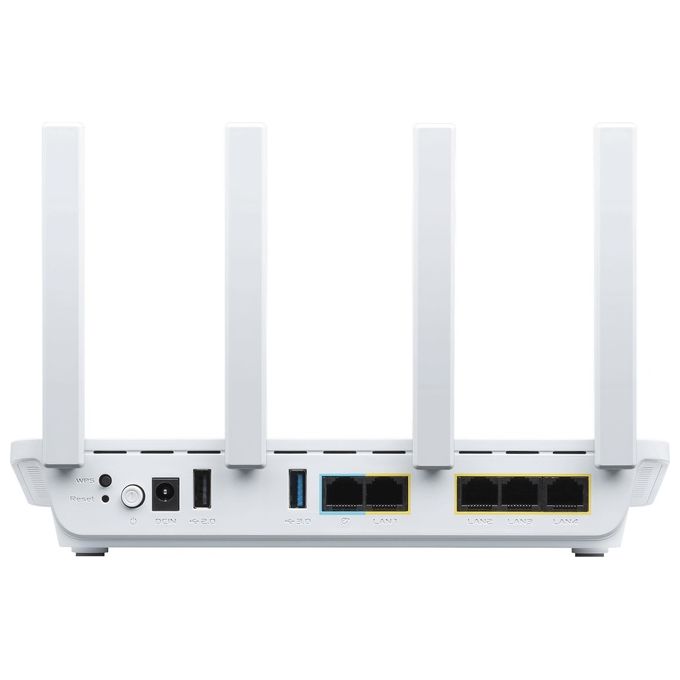 ASUS ExpertWiFi EBR63 AX30000 Router Business Dual-band WIFI, SDN, VLAN, Dual WAN, VPN, Guest Portal, Free WiFi, AiProtection Pro, Bianco