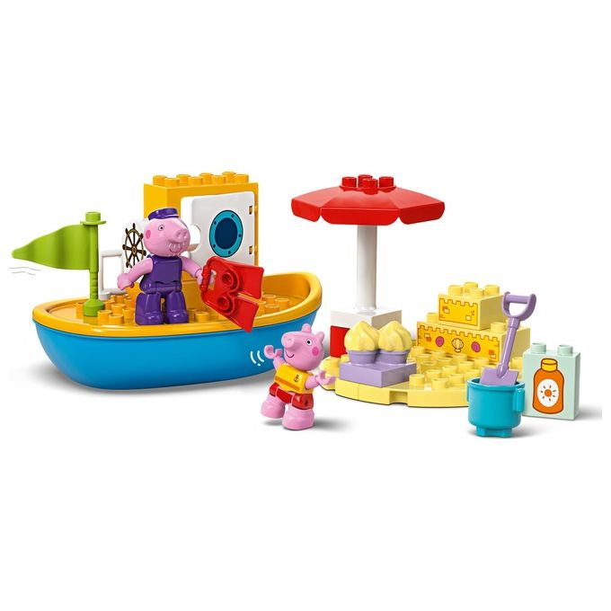 LEGO DUPLO Viaggio in Barca di Peppa Pig Giochi Educativi per Bambine e Bambini da 2 Anni Giocattolo per l'Apprendimento Prescolare da Costruire con 2 Personaggi Idea Regalo 10432