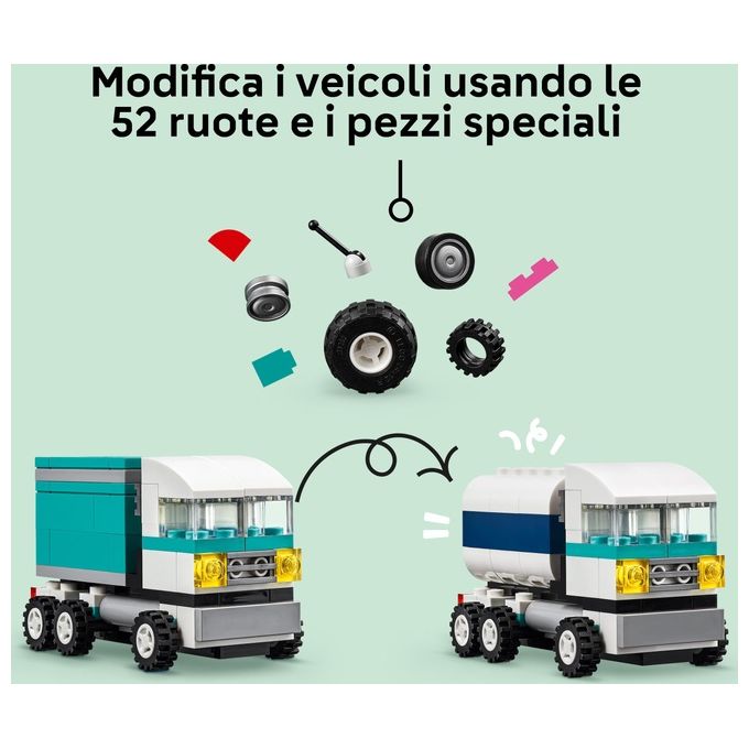 LEGO Classic 11036 Veicoli Creativi, Modellini di Auto in Mattoncini, Macchine Giocattolo per Bambini e Bambine 5+ Anni