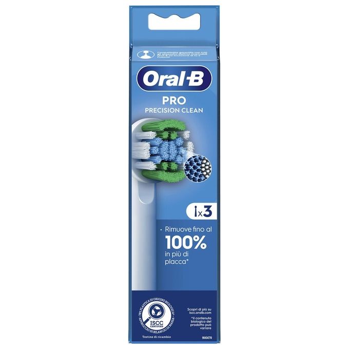 Oral-B Precision Clean Testine Spazzolino Elettrico Confezione da 3 Testine di Ricambio