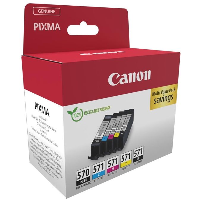 Canon PGI-570-CLI-571 Cartuccia D'inchiostro Multi Pack PGBK-C-M-Y-BK