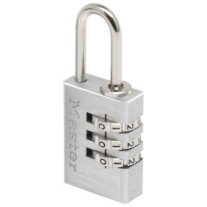 Master Lock Combination Lock in Alluminio Steel Shackle