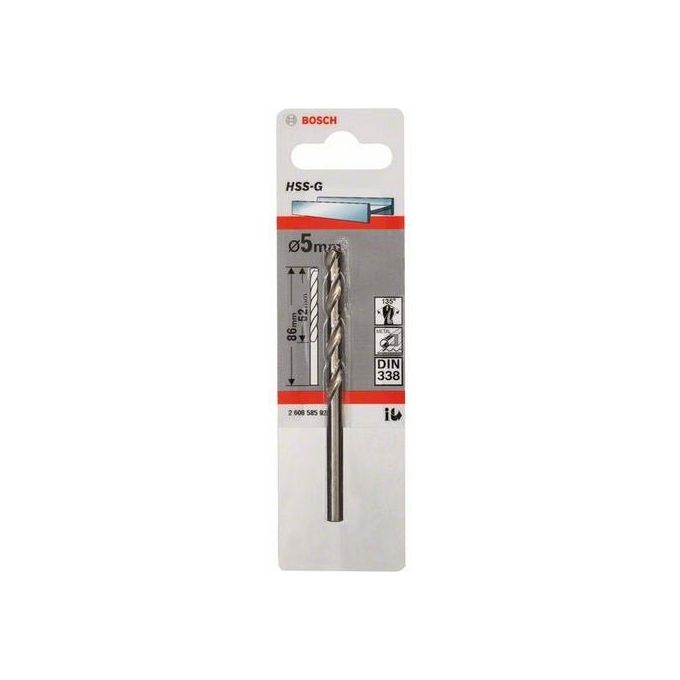 Bosch Punta per Metallo HSS-G 5.0x52x86mm