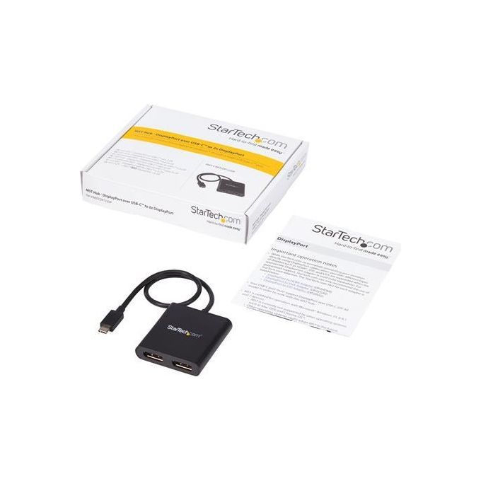 Startech Adattatore Splitter Mst Hub Usb-C a 2 Porte Displayport