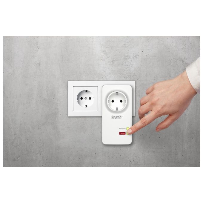 Fritz! Powerline 1220E 1200 Mbit-s Collegamento Ethernet Lan Bianco 1 Pezzo