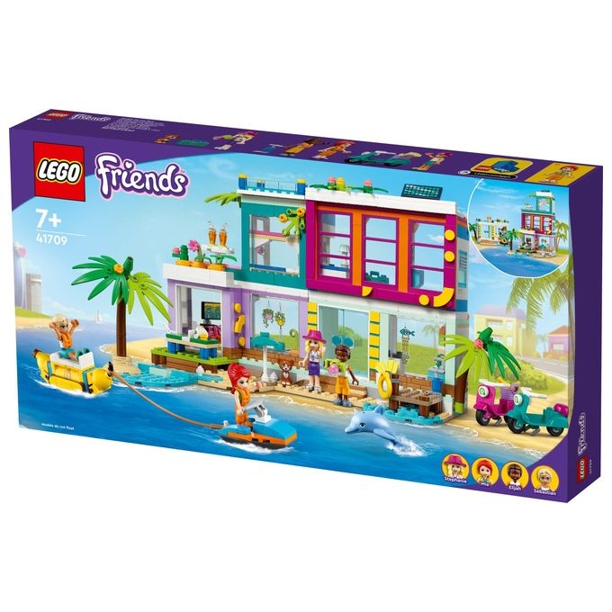 LEGO 41709 LEGO Friends Set da costruzione 686 pezzi 4 minifigure casa modulare con piscina e molo colore Multicolore