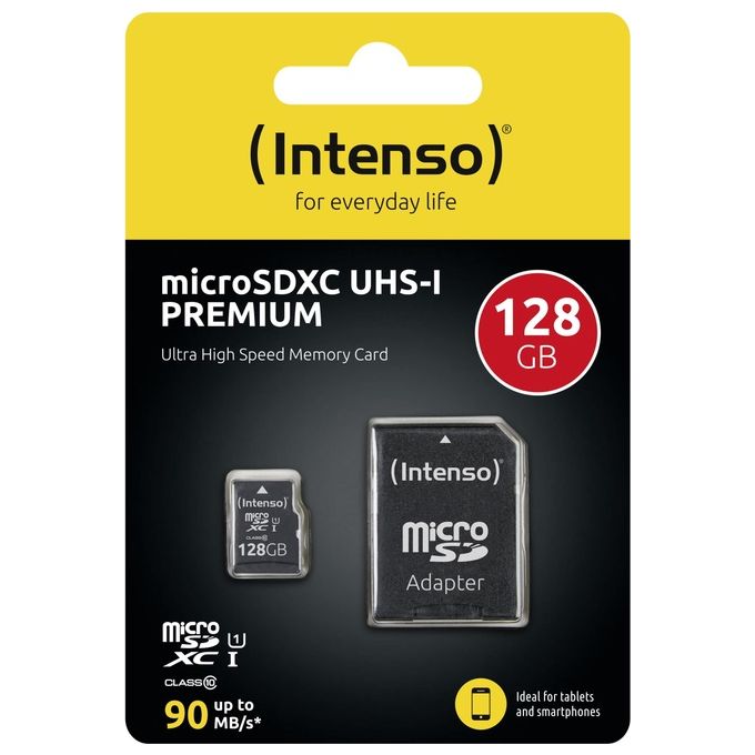 Intenso MicroSDXC con Adattatore 128Gb Uhs-I Classe 10