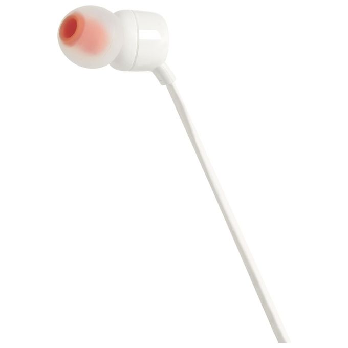 JBL T110 Intra-Auricolari con Comando e Microfono Universale, Bianco
