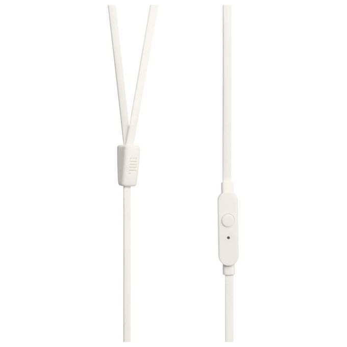 JBL T110 Intra-Auricolari con Comando e Microfono Universale, Bianco
