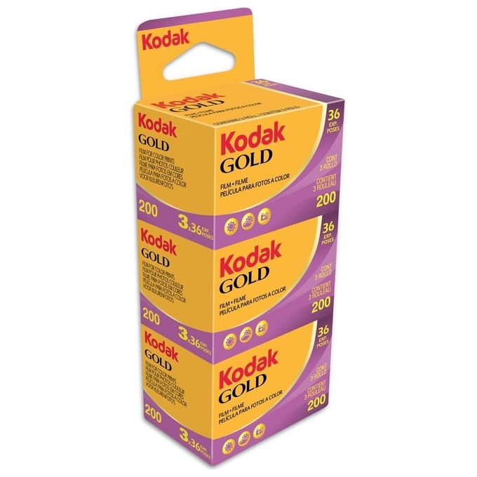 Kodak Gold 36 Esposizioni Confezione da 3 Pellicole Negative a Colori