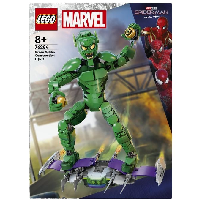 LEGO Marvel 76284 Personaggio Costruibile di Goblin, Gioco per Bambini 8+, Action Figure Snodabile del Nemico di Sider-Man
