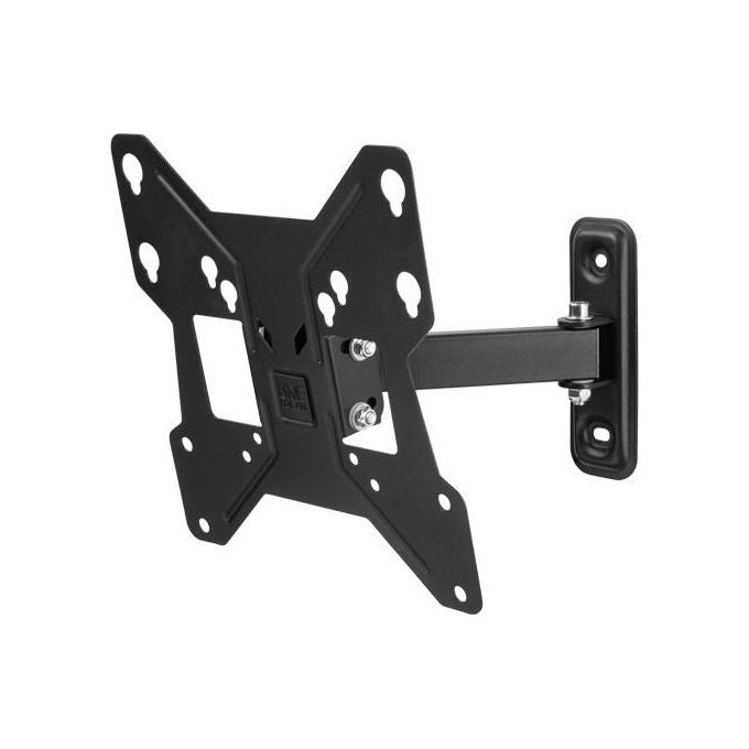 One For All WM2241 Supporto da Parete per Tv Montaggio a Muro Girevole 90° e Inclinabile 15° Dimensioni Schermo 13''-40'' Massimo Peso 30Kg Nero