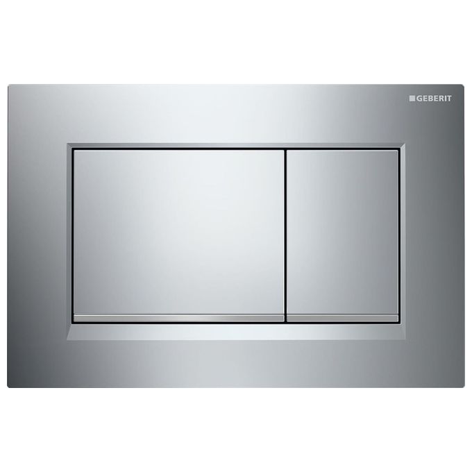 Geberit Sigma30 Placca 2 Tasti Cromo-Satinato-Cromo