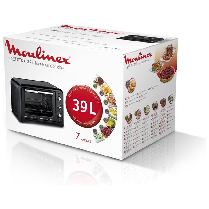 Moulinex OX4858 Optimo Forno Elettrico Ventilato Capacita' 39 Litri 2000W con 7 Modalita' di Cottura e Termostato Fino a 240° Nero