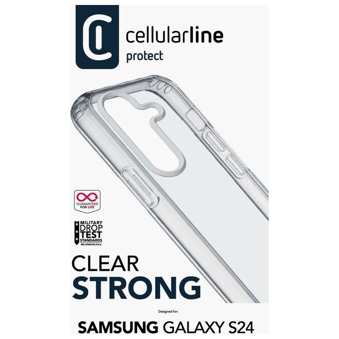 Cellular Line Cover per Samsung Galaxy Clear Duo S24 Trasparente
