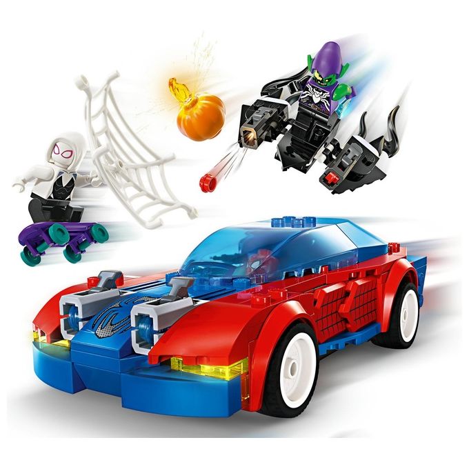 LEGO Marvel 76279 Auto da Corsa di Spider-Man e Venom Goblin, Gioco per Bambini di 7+ Anni, Veicoli Giocattolo dei Supereroi