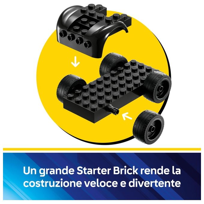LEGO DC Batman e Batmobile Contro Mr. Freeze - Macchina Giocattolo del Supereroe con 2 Minifigure Accessori e Starter Brick per l'Auto Giochi per Bambini e Bambine da 4 Anni in su Idea Regalo 76301
