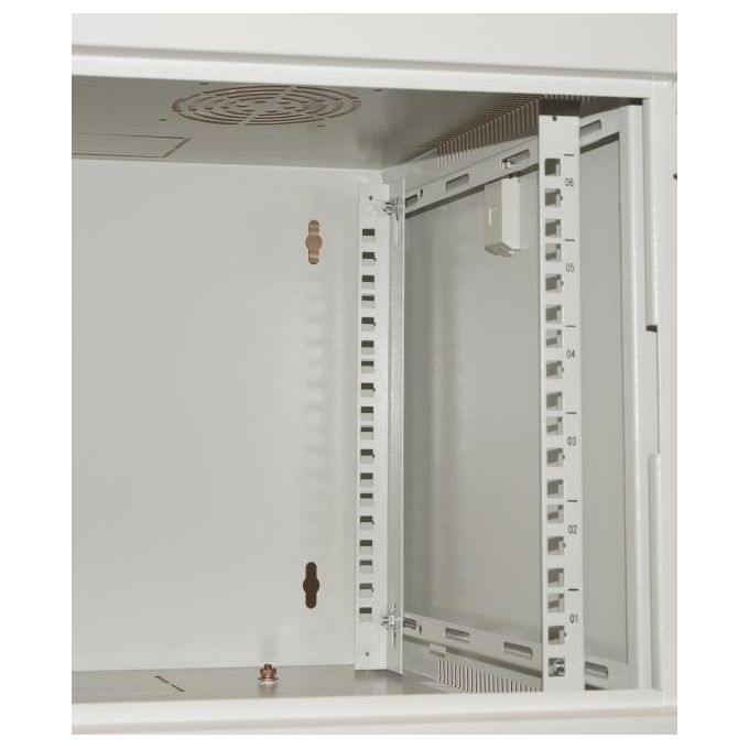 Link armadio 15 unita' da muro per reti (a)750 x (l)540 x (p) 450 mm colore grigio