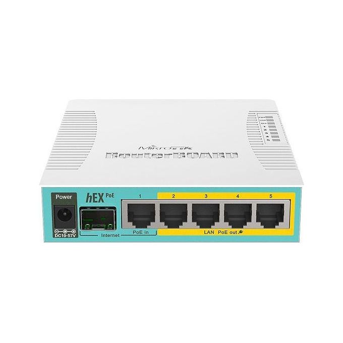 Mikrotik Router Hex Poe With 800mhz Cpu 128Mb Ram 5x Gigabit Lan