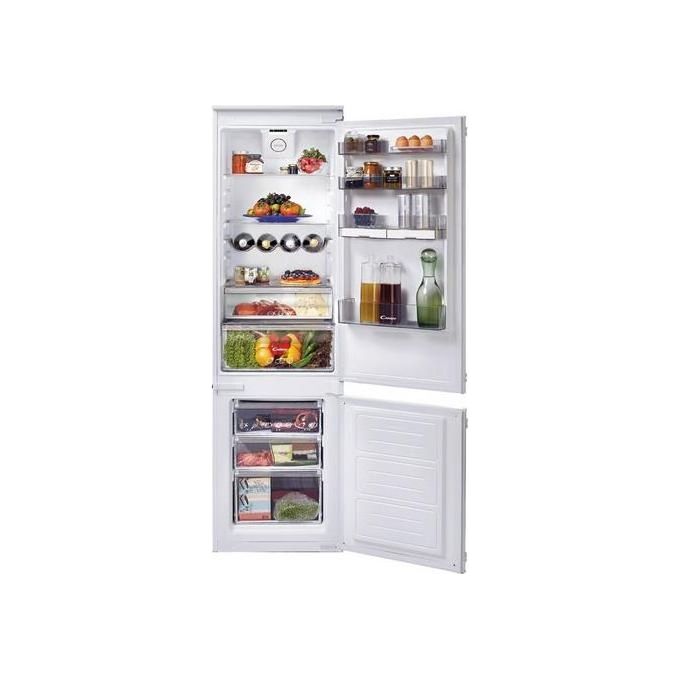 Candy CKBBS 182 FT Frigorifero Combinato Statico Ventilato da Incasso Capacita' 240 Litri Classe energetica A+ Controllo  Elettronico 185 cm Bianco