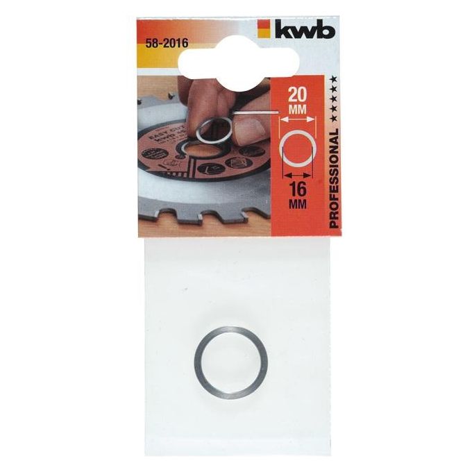 Kwb 58-3020 Anello Riduttore per Lame Circolari da 30 a 20 mm in Acciaio Automatico spessore 1,2 mm