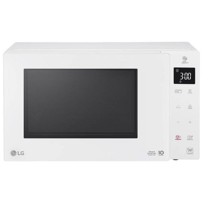 LG MH6535GDH NeoChef – Forno a Microonde con Grill 25 L, 1000 W, Tecnologia Smart Inverter con Funzione Crisp e Cottura a Vapore, Display LED, Colore Bianco