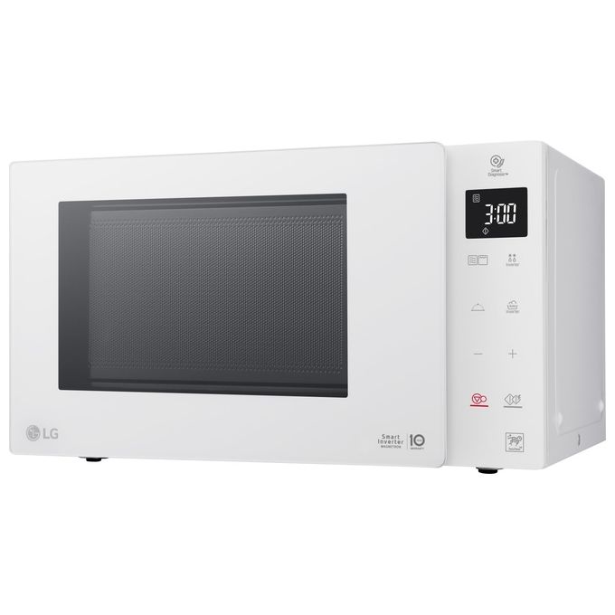 LG MH6535GDH NeoChef – Forno a Microonde con Grill 25 L, 1000 W, Tecnologia Smart Inverter con Funzione Crisp e Cottura a Vapore, Display LED, Colore Bianco