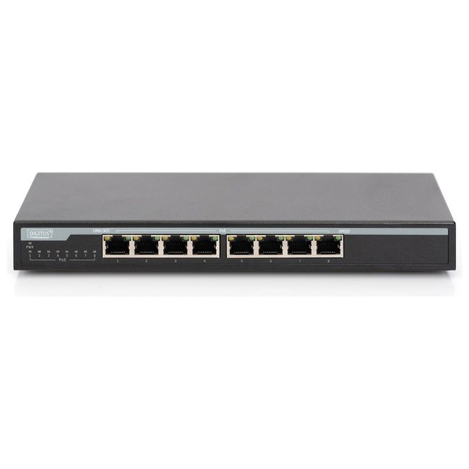Digitus by Assmann DN-95340 Switch di Rete No Gestito Gigabit Ethernet  Supporto Power over Ethernet Nero