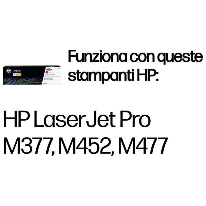 HP 410A Magenta originale LaserJet cartuccia toner ( CF413A ) per Color LaserJet Pro M452dn, M452dw, M452nw, MFP M477fdn, MFP M477fdw, MFP M477fnw