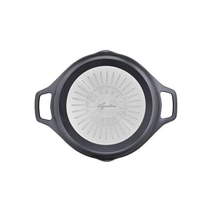 Lagostina Aroma Casseruola Bassa 2 Maniglie Coperchio Alluminio Pressofuso 28cm