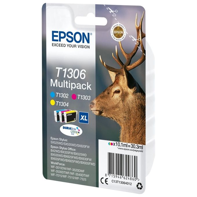 Epson Multipack t130 3cart. Cervo Tg.xl