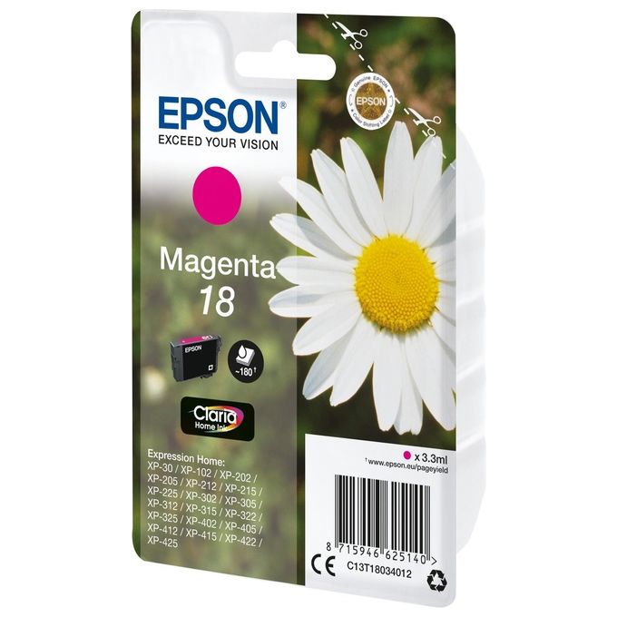 Epson 18 3.3 ml magenta originale cartuccia dinchiostro per Expression Home XP-212, 215, 225, 312, 315, 322, 325, 412, 415, 422, 425