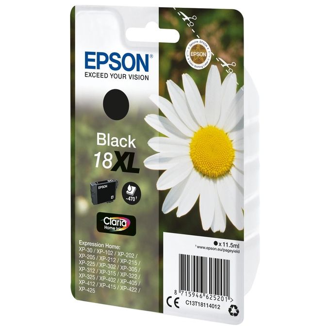 Epson 18XL 11.5 ml nero originale blister cartuccia dinchiostro per Expression Home XP-212, 215, 225, 312, 315, 322, 325, 412, 415, 422, 425