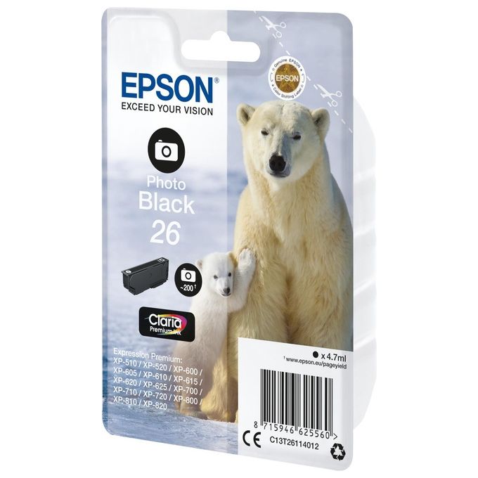 Epson cartuccia ink orso Polare 26 bk Photo