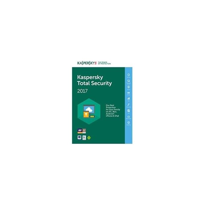 Kaspersky total security 2017 per pc-mac-Android 1 user 1 anno
