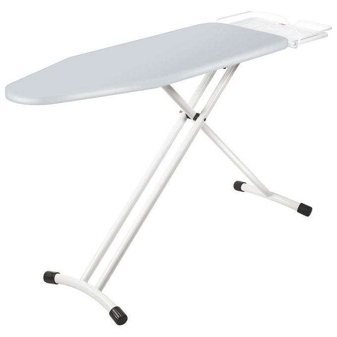 Polti Vaporella Essential FPAS0044 - Asse da stiro pieghevole, 122×43,5 cm, struttura acciaio, altezza 74-94 cm, supporto ferro-caldaia, rivestimento cotone imbottito, funzioni: griglia poggia?caldaia - apertura rapida - telo lavabile, colore grigio-bianc