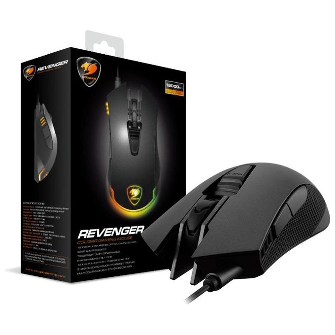 MOUSE GAMING WIRED REVENGER BLACK OPTICAL USB - COUGAR