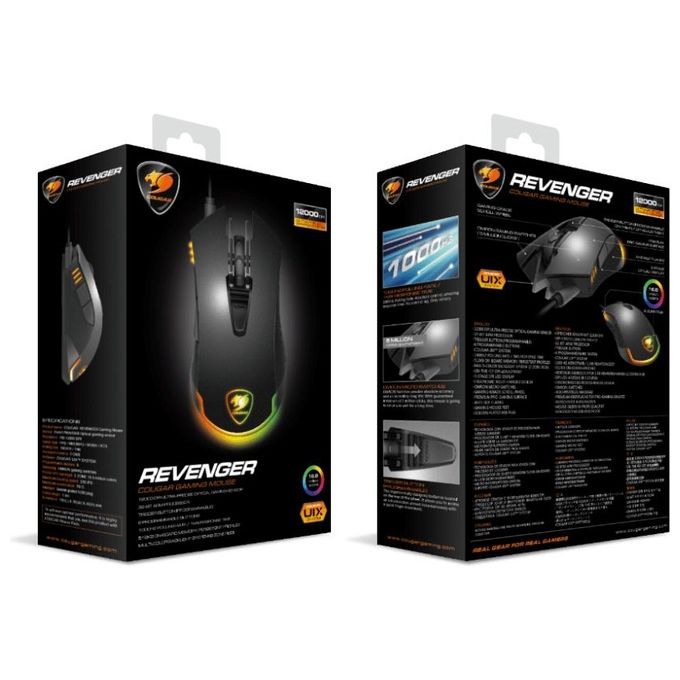MOUSE GAMING WIRED REVENGER BLACK OPTICAL USB - COUGAR
