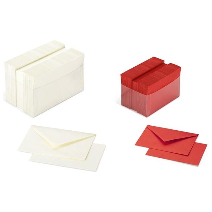 Cartotecnica Favini A57Q141 Confezione 100 Buste con Cartoncino Avorio 7,2x11cm