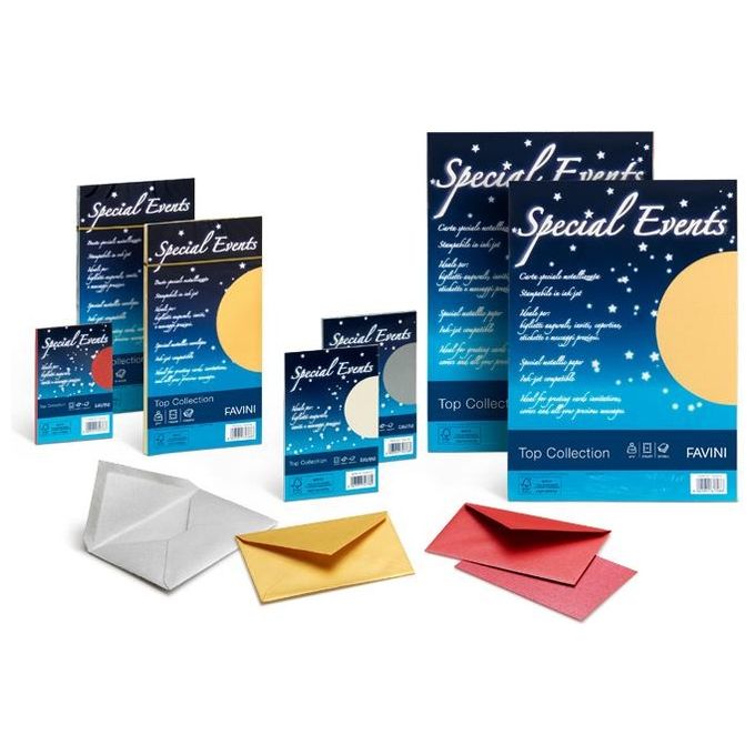 Cartotecnica Favini A570154 Confezione 10 Buste Special Event 120gr Bianco