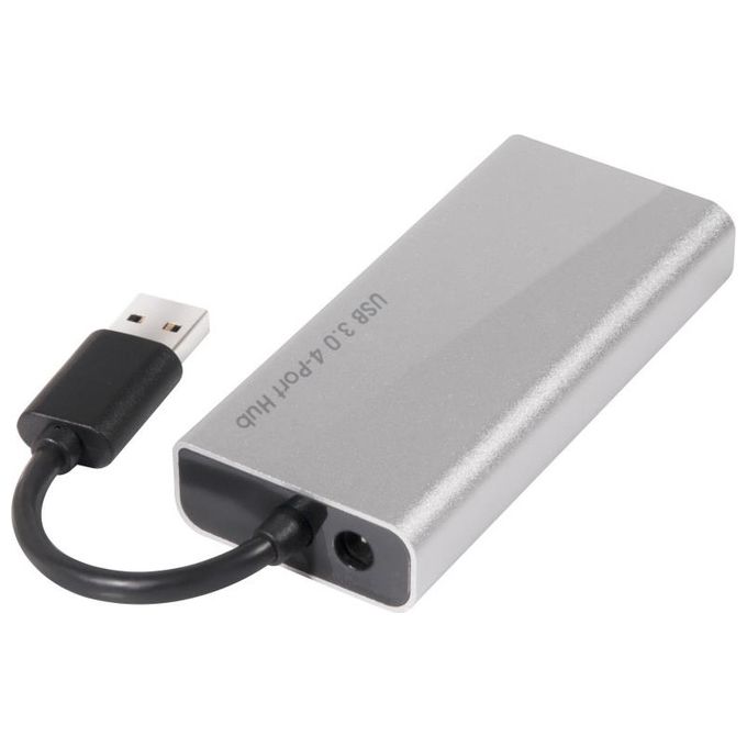 Club3D Adattatore Usb 3.0 4 Port Aluminium Casing