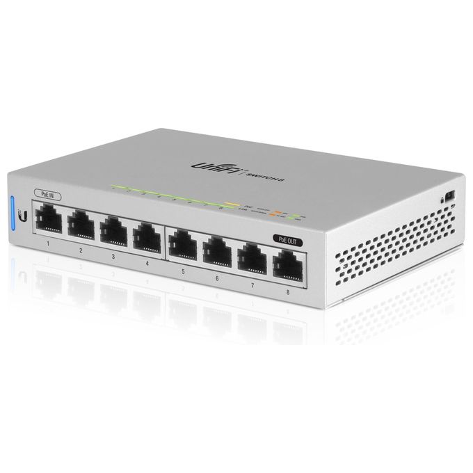 Ubiquiti Switch 8 Gestito Gigabit Ethernet 10-100-1000 Grigio Supporto Power over Ethernet