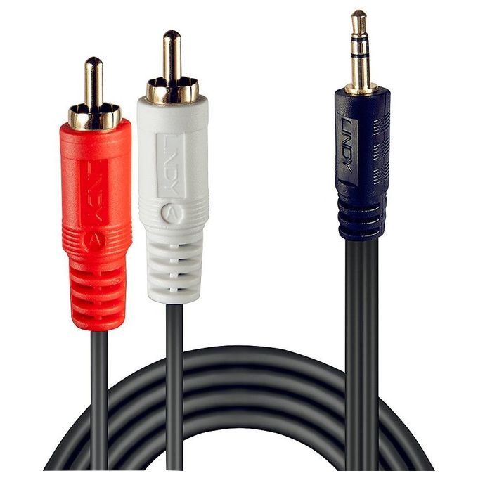 Lindy 35681 Cavo Audio Stereo 2 x Rca M-M 3,5mm 2mt