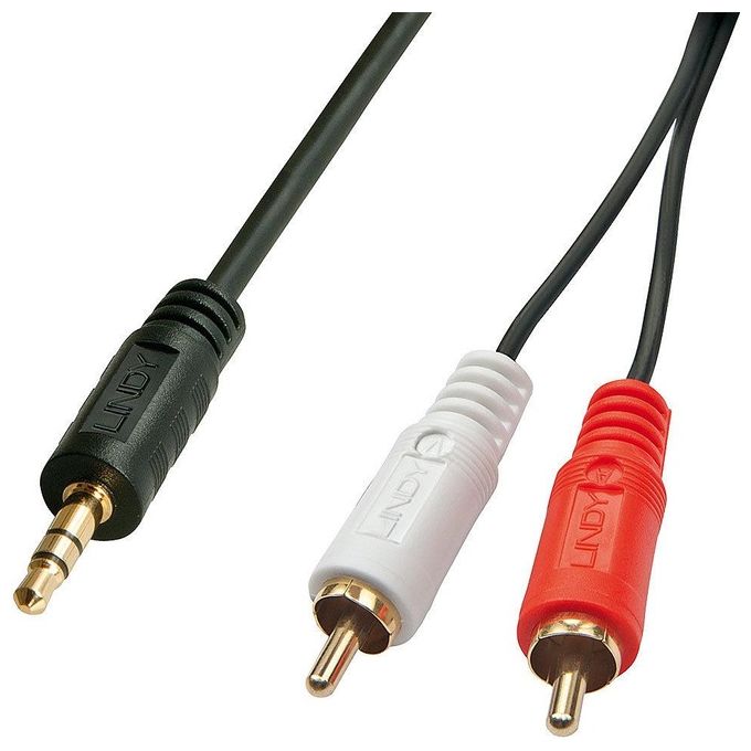 Lindy Cavo Audio Stereo 3,5mm a 2xrca Maschio-Maschio 5mt