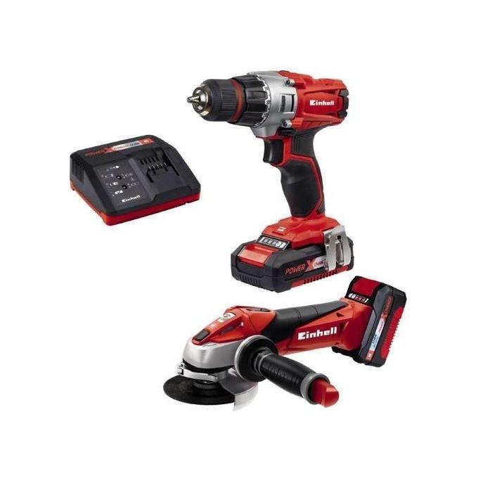 Einhell Set Trapano+Smerigliatrice Pxc Te-Tk18Li-Kit