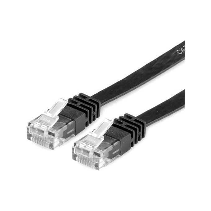 Cavo Rete Utp Cat.6a 3mt Flat Nero No Schermato Value
