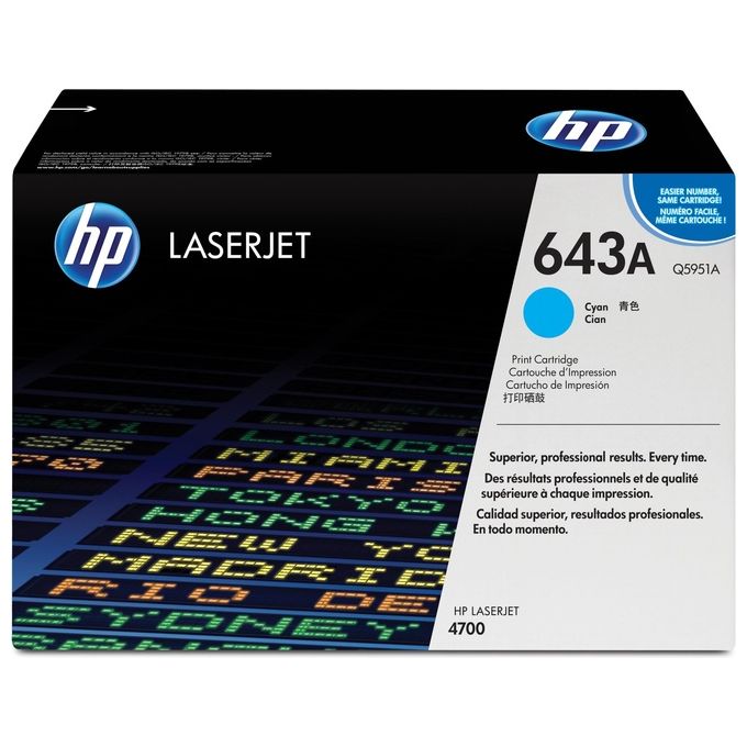 Hp toner ciano 10.000 pagine per colorlaserjet 4700