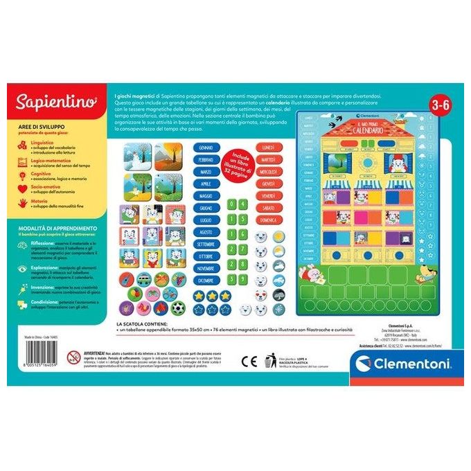 Clementoni Sapientino Primo Calendario Magnetico