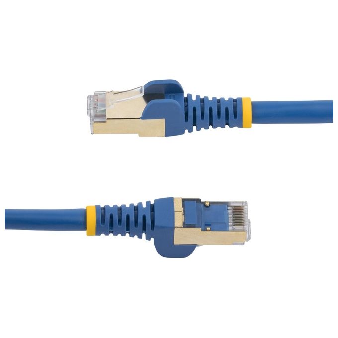 Startech Cavo Patch Cat6a da 1,5mt Schermato Stp Filo di Rame Connettore Antistrappo Blu